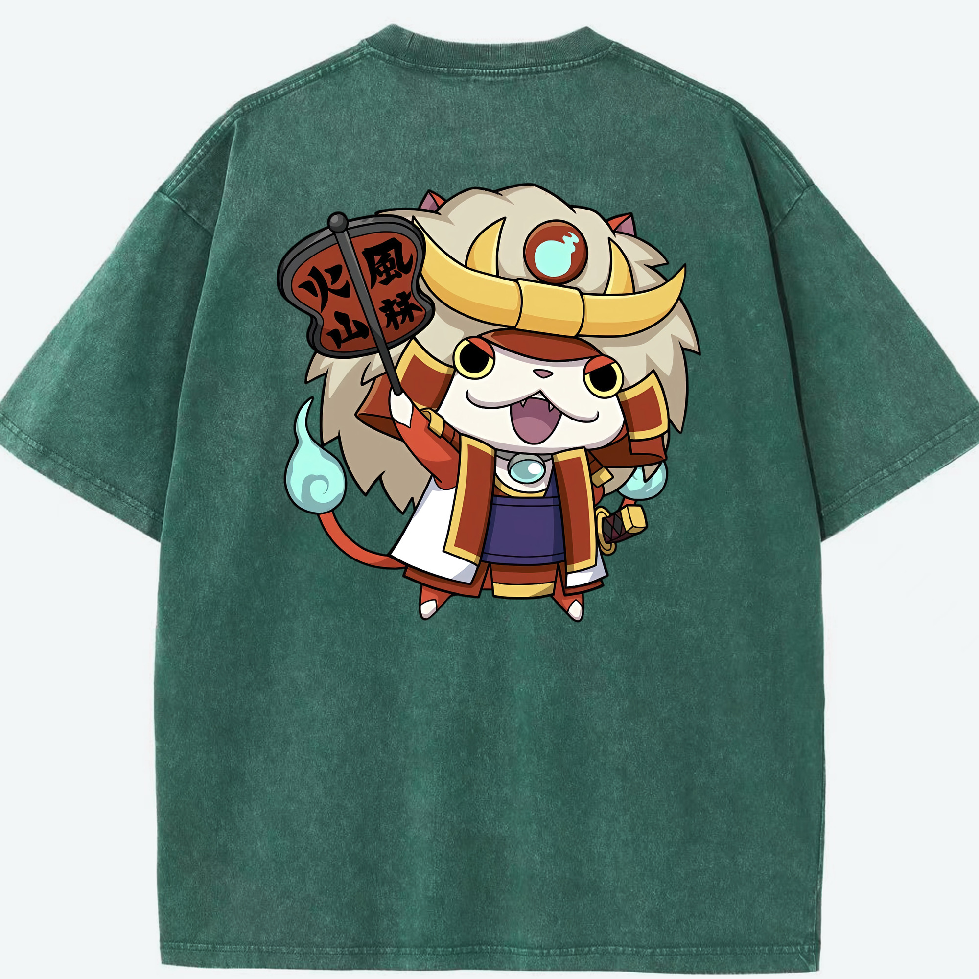 （画像用） 妖怪ウォッチ Yo-kai Watch 綿100% ヴィンテージ風 半袖Tシャツ（背面プリント）